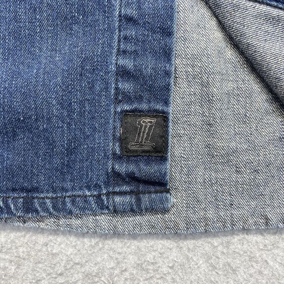 Harley-Davidson Denim Button-Down Shirt Men’s XL Blue Prison Style Workwear - Picture 4 of 13